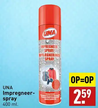 ALDI UNA Impregneerspray 400 ml. aanbieding