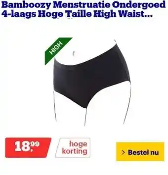 Bol.com Bamboozy menstruatie ondergoed 4-laags hoge taille high waist... aanbieding