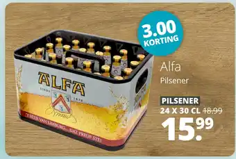 Mitra Alfa Pilsener 24x30 CL aanbieding