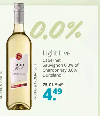 Mitra Light Live Chardonnay 75 CL aanbieding