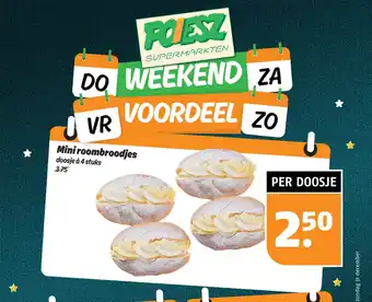 Poiesz Mini roombroodjes doosje à 4 stuks aanbieding