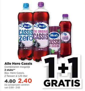 PLUS Alle hero cassis aanbieding