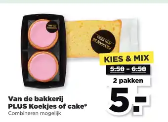 PLUS Van de bakkerij PLUS Koekjes of cake aanbieding