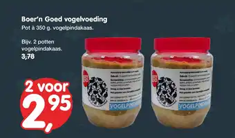 Jumper Boer'n Goed vogelvoeding Pot à 350 g. vogelpindakaas. aanbieding