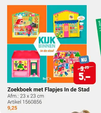 Lobbes Zoekboek met flapjes in de stad aanbieding