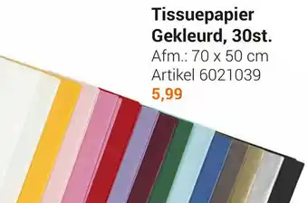 Lobbes Tissuepapier gekleurd 30st aanbieding