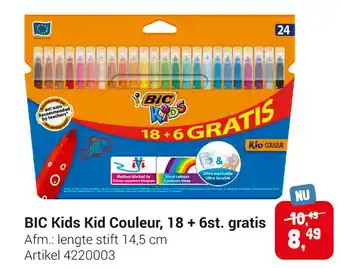 Lobbes BIC kids kid couleur 18 + 6st gratis aanbieding