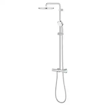 Sanitairwinkel.nl Grohe tempesta cosmopolitan regendoucheset opbouw - hoofddouche 25cm - handdouche rond - thermostatisch - chroom tweedekans aanbieding