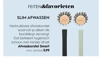 Blokker Borstelkop vervangt. dat betekent hygiënisch schoon met minder afval! afwasborstel smart art.nr. 0015000 5.99 aanbieding