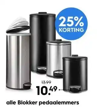 Blokker Alle blokker pedaalemmers aanbieding