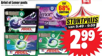 Dirk Ariel of lenor pods aanbieding