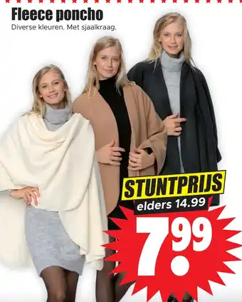 Dirk Fleece poncho aanbieding