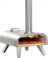 Bol.com Bighorn pizza pellet oven - pizza oven voor buiten - draagbaar - opvouwbaar - rvs - 15kg - 460° aanbieding