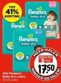 Vomar Voordeelmarkt Alle pampers baby-dry luiers aanbieding