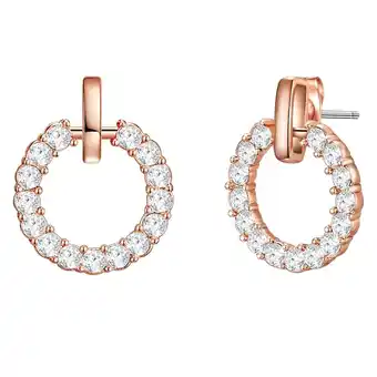 Douglas Stud earring with swarovski crystals cirkel messing embellished with swarovski crystals in roségoud aanbieding