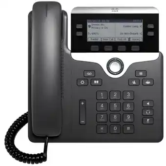 Conrad Cisco cp-7821-3pcc-k9= voip-systeemtelefoon lc-display zwart, zilver aanbieding