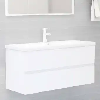 fonQ Prolenta premium - wastafelkast met ingebouwde wastafel spaanplaat wit aanbieding