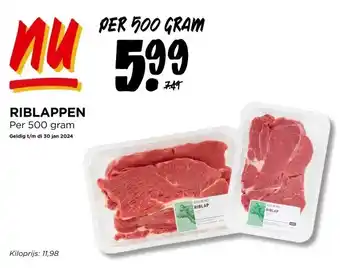 Jumbo Riblappen per 500 gram aanbieding