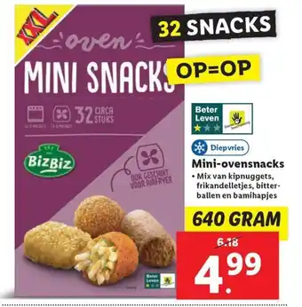 Lidl Mini ovensnacks 640 gram aanbieding