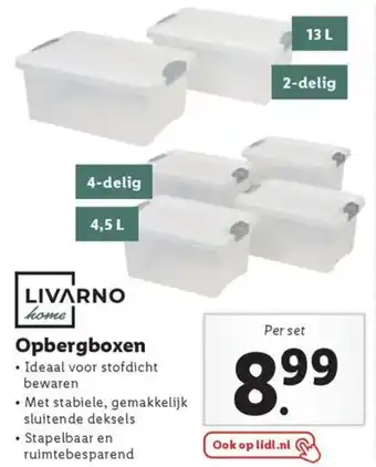 Lidl Opbergboxen aanbieding