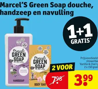 Kruidvat Marcel's Marcel'S Green Soap douche, handzeep en navulling aanbieding