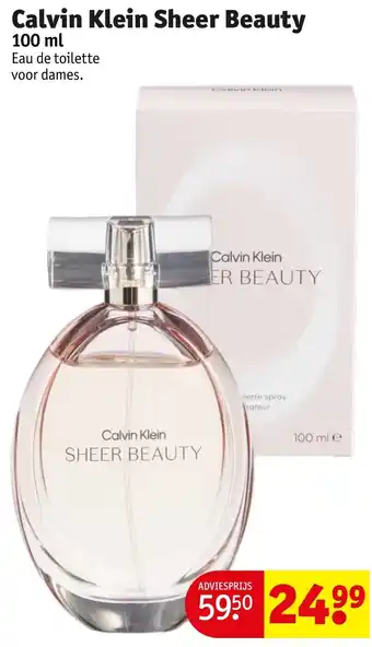 Kruidvat Calvin Klein Sheer Beauty 100ml aanbieding