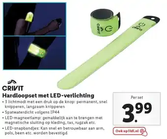 Lidl Hardloopset met LED verlichting aanbieding