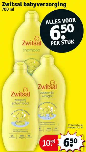 Kruidvat Zwitsal babyverzorging 700 ml aanbieding