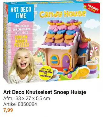 Lobbes Art Deco Knutselset Snoep Huisje 33x27x5.5 cm aanbieding