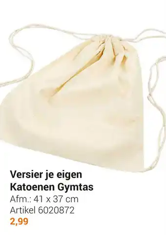 Lobbes Versier je eigen Katoenen Gymtas 41x37 cm aanbieding