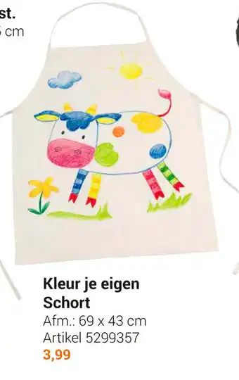 Lobbes Kleur je eigen Schort 69x43 cm aanbieding