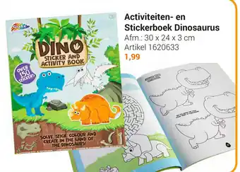 Lobbes Activiteiten- en Stickerboek Dinosaurus 30x24x3 cm aanbieding