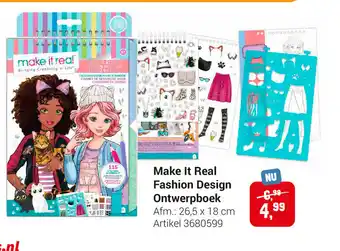 Lobbes Make It Real Fashion Design Ontwerpboek 26.5x18 cm aanbieding