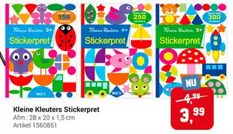 Lobbes Kleine Kleuters Stickerpret 28x20x1.5 cm aanbieding