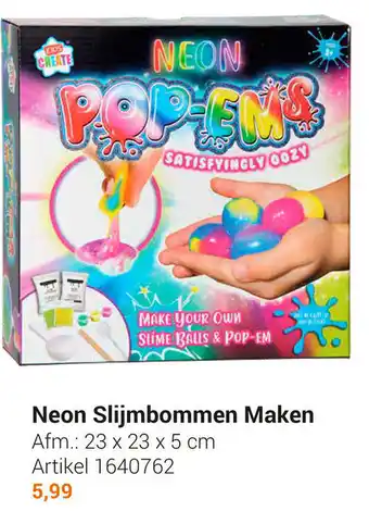 Lobbes Neon Slijmbommen Maken 23x23x5 cm aanbieding