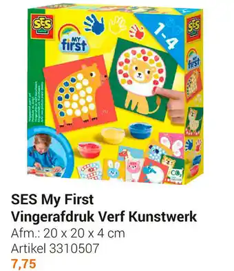 Lobbes SES My First Vingerafdruk Verf Kunstwerk 20x20x4 cm aanbieding