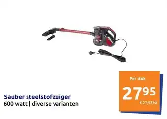 Action Sauber steelstofzuiger aanbieding