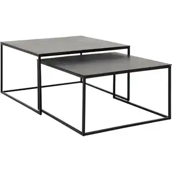 Budget Home Store Salontafel coco xl set van 2 alu black antique aanbieding