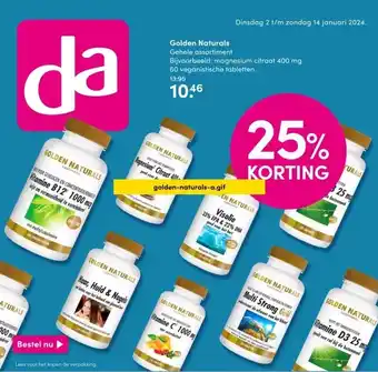 DA Golden naturals aanbieding