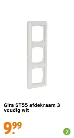 GAMMA Gira st55 afdekraam 3 voudig wit aanbieding