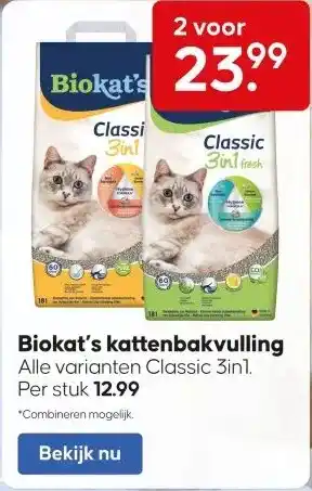 Pets Place Biokat's kattenbakvulling aanbieding
