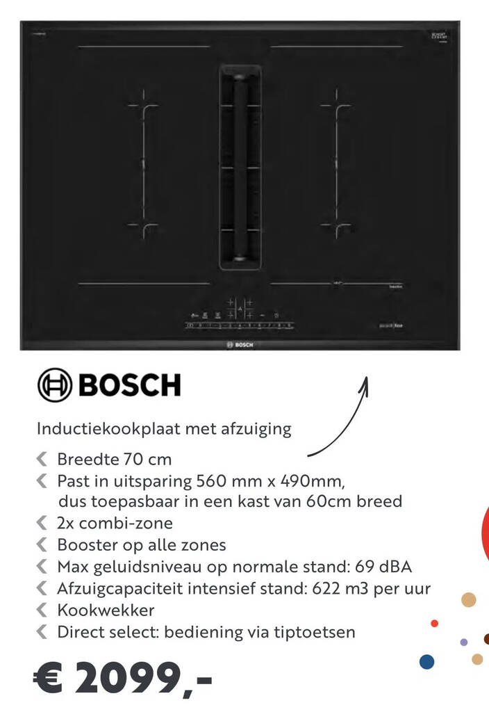 Bosch Inductiekookplaat Met Afzuiging Aanbieding Bij Superkeukens