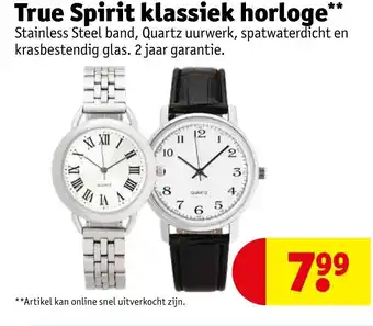 Kruidvat True Spirit klassiek horloge aanbieding