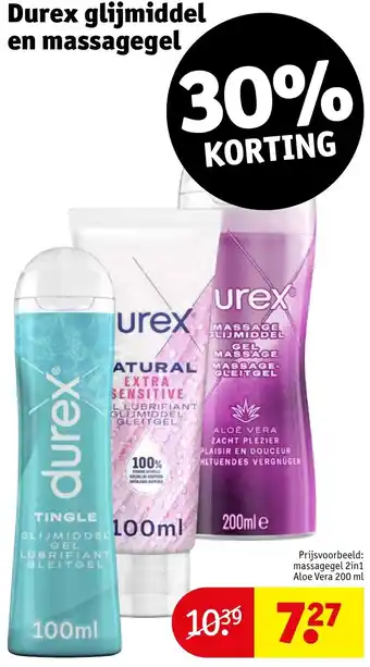 Kruidvat Durex glijmiddel en massagegel aanbieding