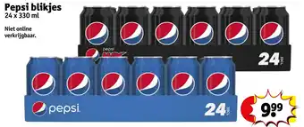 Kruidvat Pepsi blikjes 24 x 330ml aanbieding