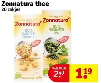 Kruidvat Zonnatura thee 20 zakjes aanbieding