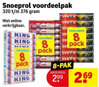 Kruidvat Snoeprol voordeelpak 320 t m 376 gram 8pack aanbieding