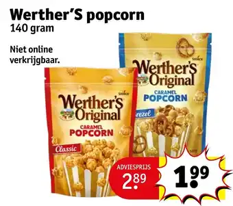 Kruidvat Werthers popcorn 140gram aanbieding