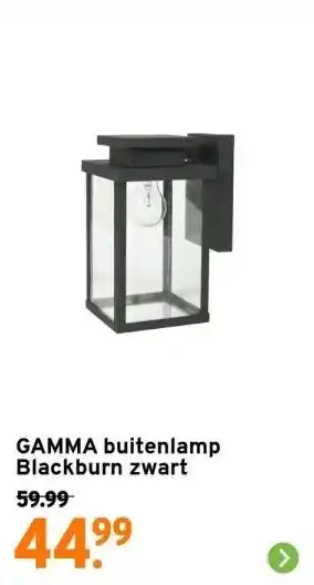 GAMMA Gamma buitenlamp blackburn zwart aanbieding