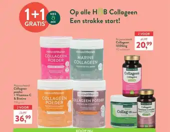 Holland & Barrett Collageen poeder + vitamine c & biotine aanbieding